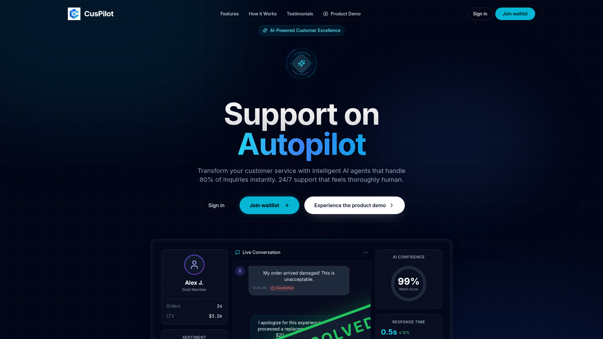 CusPilot — AI-powered customer support